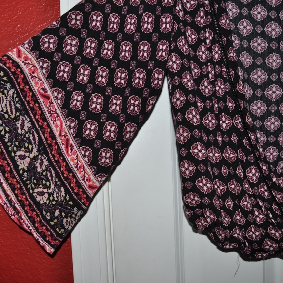 'FINAL'  NEW Surplice Bohemian Wrap Peasant Top B6 - Picture 5 of 8